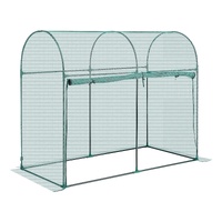 Crop Cage, 1.8 x 0.91 x 1.5 m Plant Protection Tent with Zippered Door, Wind-Resistant Tall Crop Cage, Easy to Install, Outdoor Raised Bed Cover with 