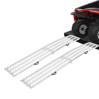 Aluminum Ramps, 2000 lbs, 2Pcs Heavy-duty Ramps with Wider Ramp Surface, Universal Stable Loading Ramp with Handles, Fit for ATV, UTV, Motorcycle, Ele