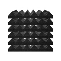 Acoustic Foam Panels 48 Pack 12 x 12 x 2 in Adhesive for Wall Ceiling