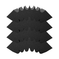 Acoustic Foam Panels 4 Pack 16.5 x 6.3 x 12 in Adhesive for Wall Ceiling