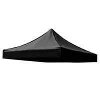 Gazebo Tent Top Cover Camping Beach Sunshade Shelter - Black / 2x2M