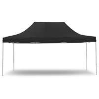 Portable Water-Resistant Gazebo 3x4.5 M - Black / Without Sidewalls