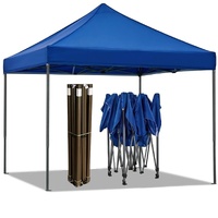 Portable Water-Resistant Gazebo 2x2 M - Black / Without Sidewalls