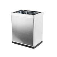 10L Indoor Silver Trash Can