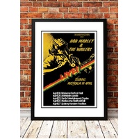 Bob Marley 'Australian Tour' Poster 1979 - Framed A1