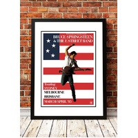 Bruce Springsteen 'Born in the USA' Australian Tour Poster 1985 - Framed A3