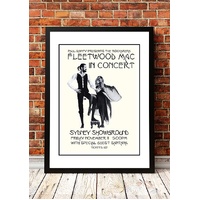 Fleetwood Mac / Santana 'Sydney Showground' Poster 1977 - Framed A2