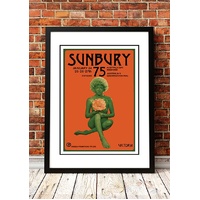 Sunbury 'Music Festival' Poster 1975 - Framed A3