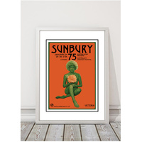 Sunbury 'Music Festival' Poster 1975 - Framed White A3