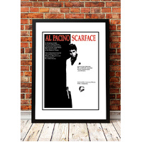 Scarface' Cult Movie Poster! - Framed A4