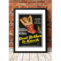 Marilyn Monroe ‘Don’t Bother to Knock’ Framed Movie Poster! - Framed A3