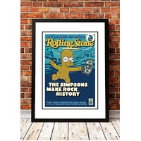 The Simpsons 'Nevermind' Rolling Stone Magazine Cover!- Framed A4