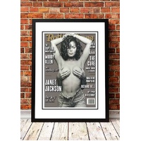 Janet Jackson' Rolling Stone Magazine Cover! - Framed A4