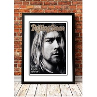 Kurt Cobain' Rolling Stone Magazine Cover! - Framed A4