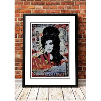 Amy Winehouse 'Art' Poster - Framed A4