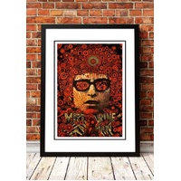 Bob Dylan ‘Mr Tambourine Man’ Pop Art Poster - Framed A4