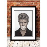 David Bowie ‘Bubblegum’ Pop Art Poster - Framed A3