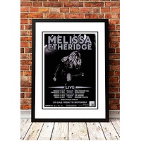 Melissa Etheridge ‘The Road Less Travelled’ Australian Tour Poster 2012 - Framed A4