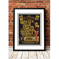 Motley Crue 'Blackjack’ Perth, Australia Concert Poster 2005 - Framed A3