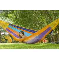 Outdoor undercover cotton Mayan Legacy hammock King size Alegra