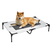 Raised Dog Bed Large Elevated Pet Bed Scratch and Moisture Resistant Breathable Kennel with Non-Slip Feet Indoor Outdoor for All Seasons Max Load 100k