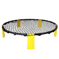 Portable Outdoor Spikeball Roundnet Game Set Team Beach Ball Game Bouncer Toy with Carrying Bag Net and 3 Balls Played Indoor Outdoor Lawn Beach Tailg