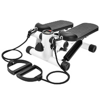 Mini Stepper Home Office Stair Stepper Machine with Resistance Bands and LCD Monitor for Full Body Workout Cardio Exercises Calves Trainer Calf Stretc