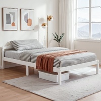 Artiss Bed Frame Double Size Wooden White LEXI
