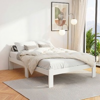 Artiss Bed Frame Double Size Wooden White JADE