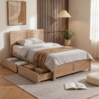 Artiss King Single Size Bed Frame with 2 Drawers Bedroom Furniture