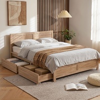 Artiss Queen Size Bed Frame with 2 Drawers Bedroom Furniture