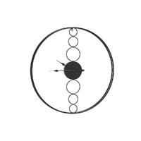 Artiss 75cm Wall Clock Large No Numeral Round Black