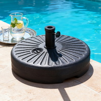 Instahut Outdoor Umbrella Base Weight Round Plastic Pole Holder 30-48mm Beach