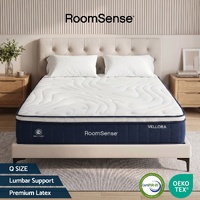 RoomSense Queen Mattress , 30cm Medium Firm Hybrid Mattress with Latex Lumbar Support for Back Pain Relief , Pocket Spring Mattress Queen Size in a Bo