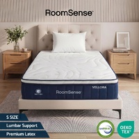 RoomSense Single Mattress , 30cm Medium Firm Hybrid Mattress with Latex Lumbar Support for Back Pain Relief , Pocket Spring Mattress Single Size in a 