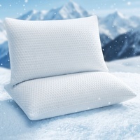 ROOMSENSE Cooling Memory Foam Pillow 2 Pack, Anti-Flattening Bed Pillows for Hot Sleepers, Adjustable Shredded Gel Side Sleeper Pillow for Neck Suppor