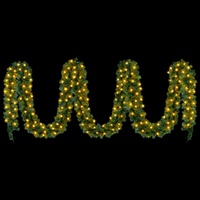 Jingle Jollys 20M Christmas Garland LED Lights Party Xmas Decorations 1400 Tips