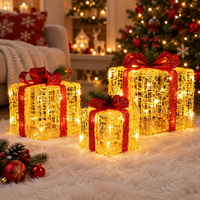 Jingle Jollys Christmas Lights Gift Box Set 3 PCS Set 48 LED Decorations