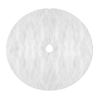 Jingle Jollys Christmas Tree Skirt 90cm Plush Xmas Fluffy Ornaments Decor White
