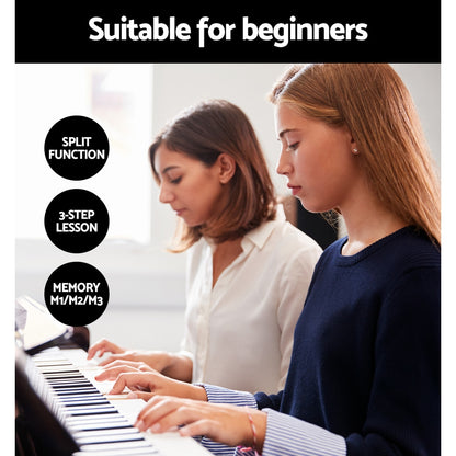 Alpha 61 Keys Electronic Piano Keyboard Digital Electric w/ Stand Touch Sensitive