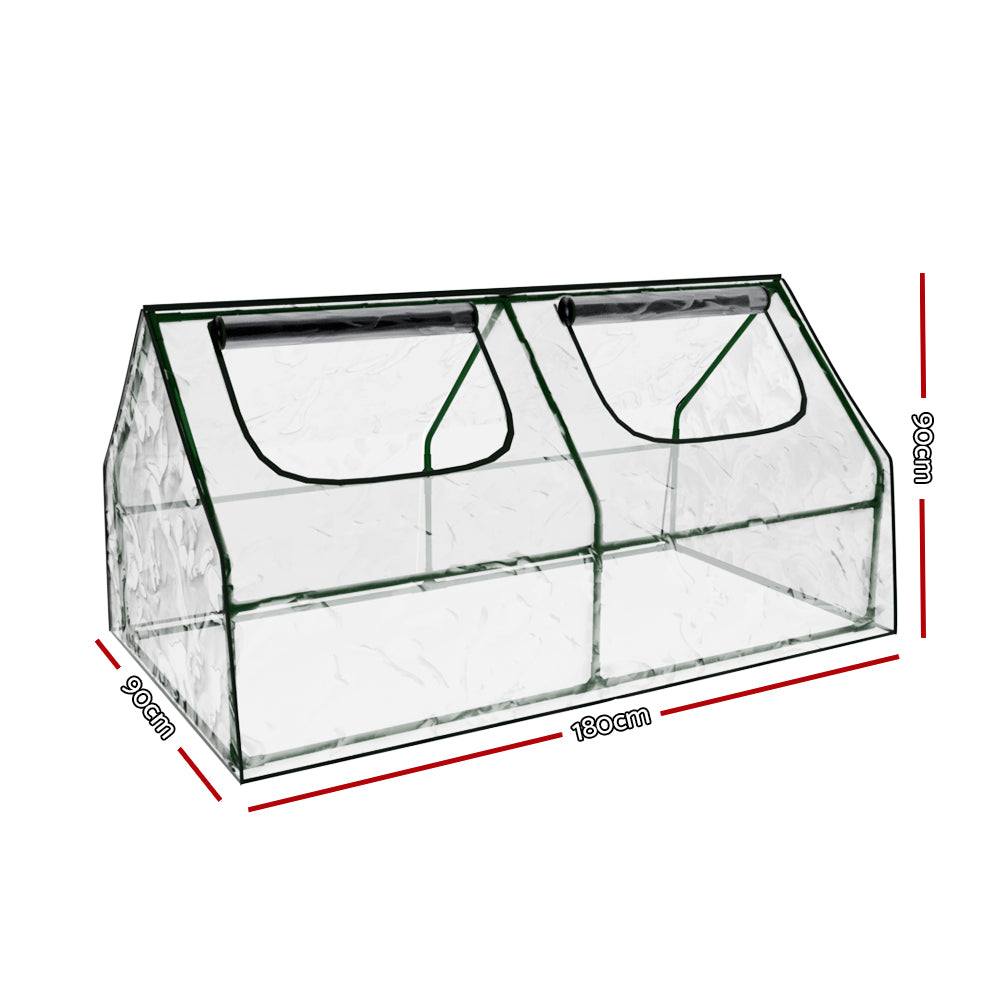 Green Fingers Greenhouse 1.8x0.9x0.9M Mini Green House Raised Garden Bed Planter Box