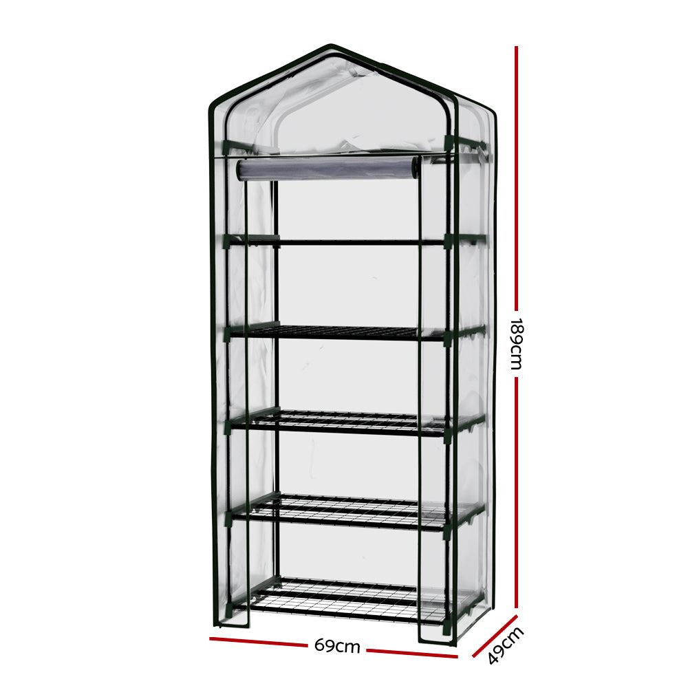 Green Fingers Greenhouse 5 Tiers Mini Green House Garden Bed Planter Box 1.9x0.7x0.5M