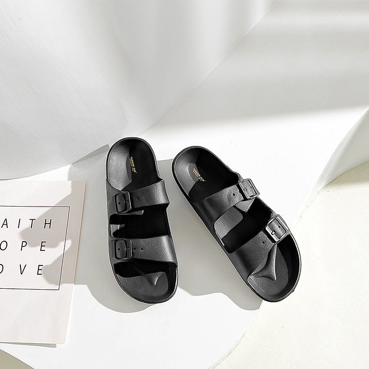 UNISEX BEACH SLIDES 0099 - MEN - Black / AUS Ladies11/Men9/EU43/26.5cm