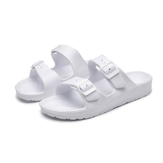 UNISEX BEACH SLIDES 0099 - MEN - White / AUS Ladies9.5/Men7.5/EU41/25.5cm