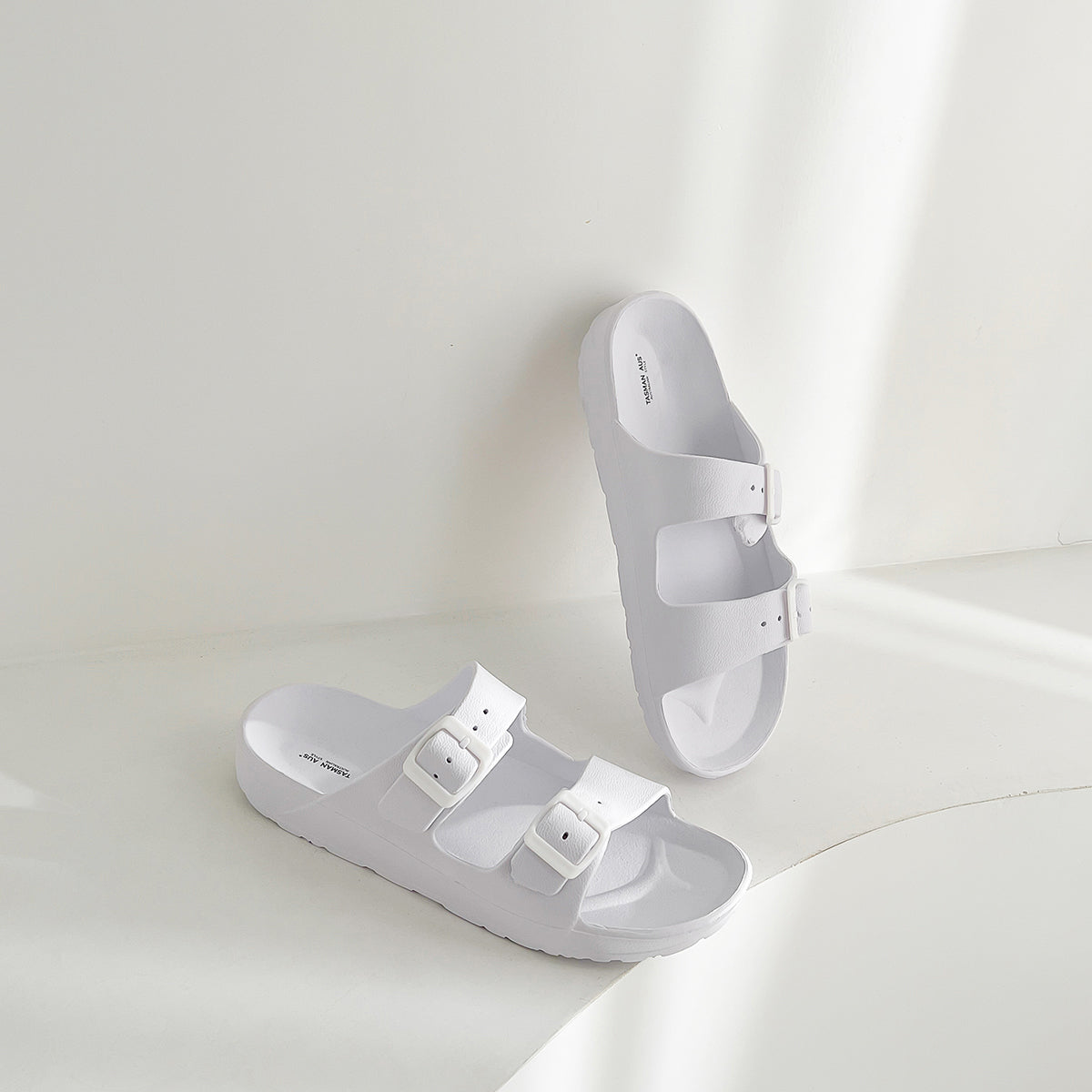 UNISEX BEACH SLIDES 0099 - MEN - White / AUS Ladies13/Men11/EU45/27.5cm