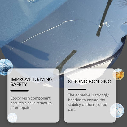 Homonth windshield crack repair kit, car front windshield nano repair liquid set, quickly repairs cracks, clear vision, safe travel