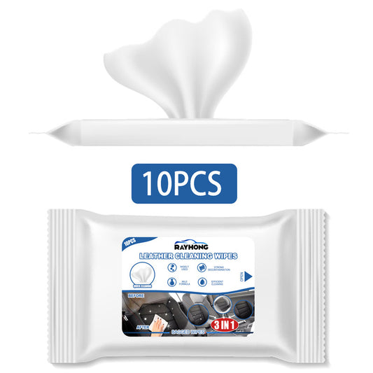 Rayhong 3in1 Car Leather Cleaning Wipes, Seat Interior Cleaning Wipes Wash And Decontaminate Without Water