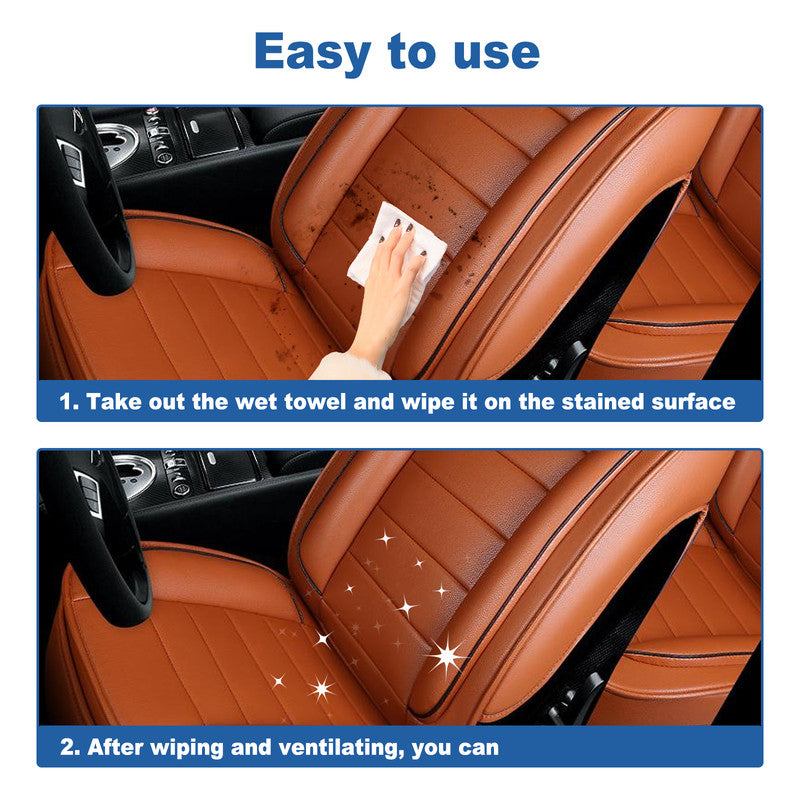 Rayhong 3in1 Car Leather Cleaning Wipes, Seat Interior Cleaning Wipes Wash And Decontaminate Without Water