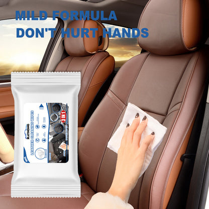 Rayhong 3in1 Car Leather Cleaning Wipes, Seat Interior Cleaning Wipes Wash And Decontaminate Without Water