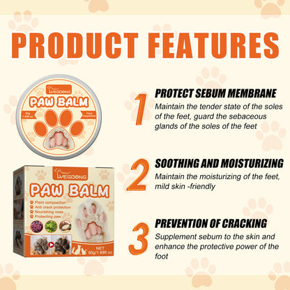 Yegbong Pet Moisturizing Paw Care Cream, Cats And Dogs Universal Moisturizing Feet Soles Meat Pad Cracked Care Cream